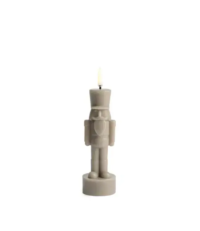 Uyuni LED-kerstkaars Notenkraker – zandkleur – 6×16,5 cm