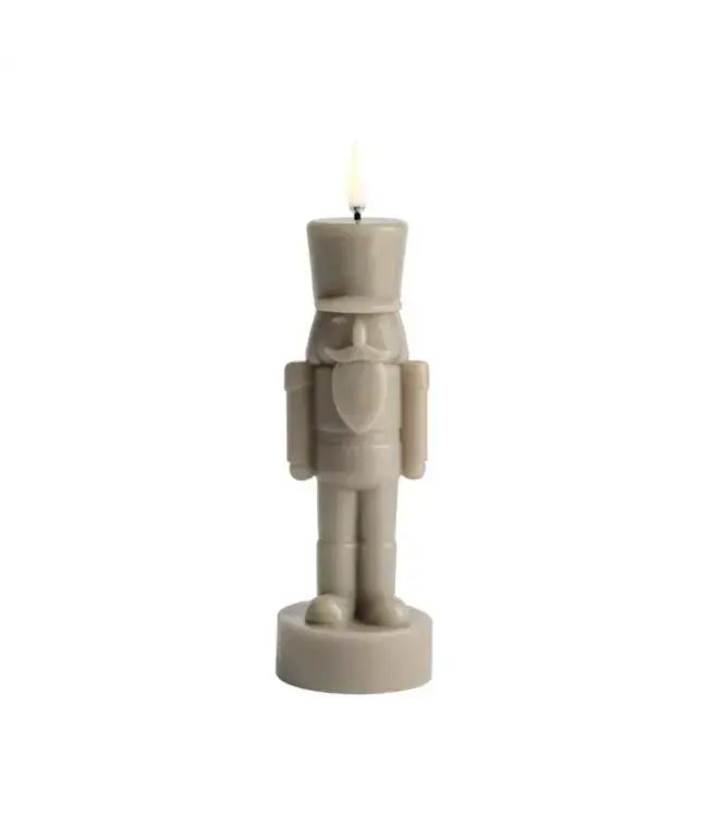 Uyuni Notenkraker Celebration LED-kerstkaars in Sandstone Smooth – 7×21 cm