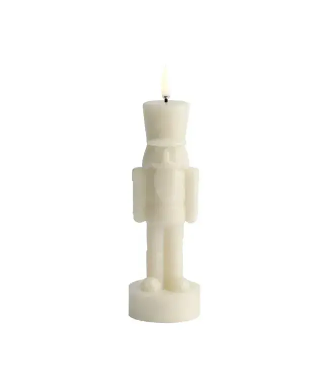 Uyuni Uyuni LED-kerstkaars Notenkraker – oyster grey – 7×21 cm