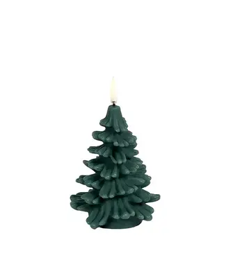 Uyuni Led kaars- kerstboom-dennegroen 9x12cm