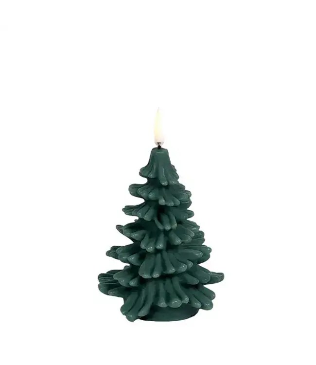 Uyuni Led kaars- kerstboom-dennegroen 9x12cm
