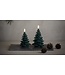Uyuni Led kaars- kerstboom-dennegroen 9x12cm