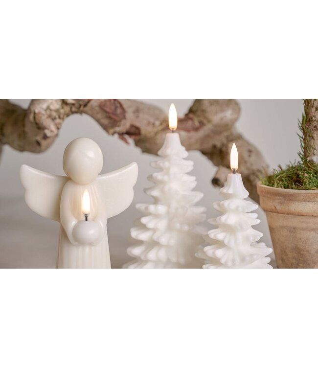 Uyuni LED-kerstkaars Engel – vanilla – 11×15,5 cm