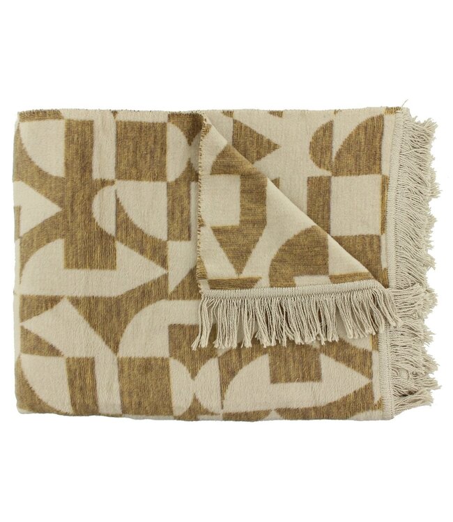 Claudi Plaid Lonata 150x200 cm  Dark Gold