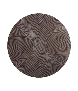Wiktor Brown MDF round wallpanel swirl carved M