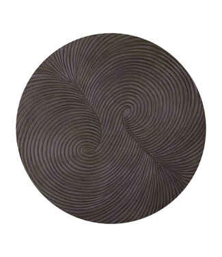Wiktor Brown MDF round wallpanel swirl carved S