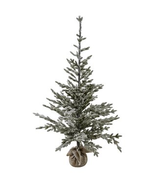 Decorative Tree w. snow, green polyethylen, 90x180cm