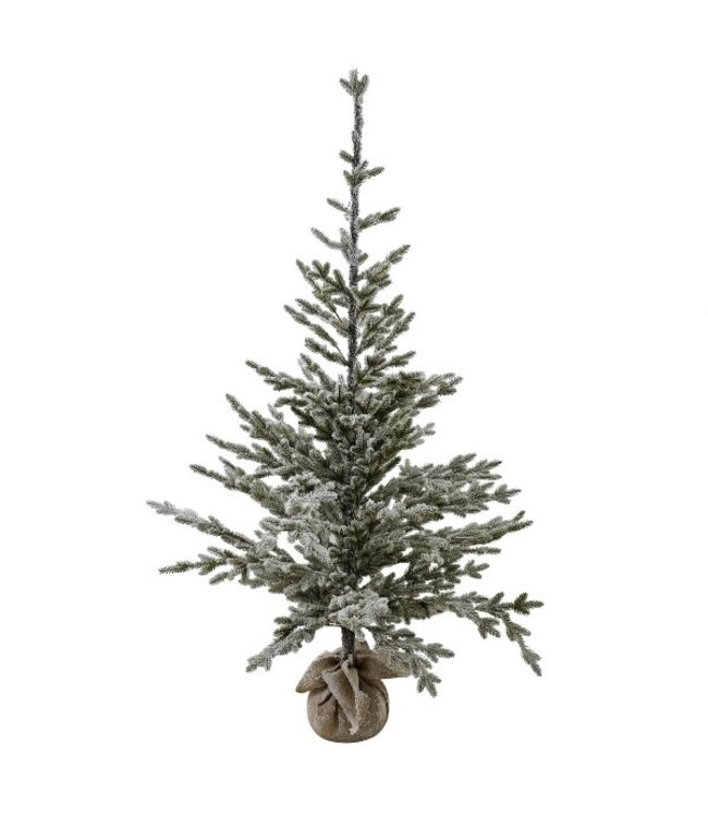 Decorative Tree w. snow, green polyethylen, 90x180cm