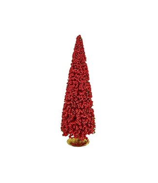 Fir tree, red plastic, h. 51 cm