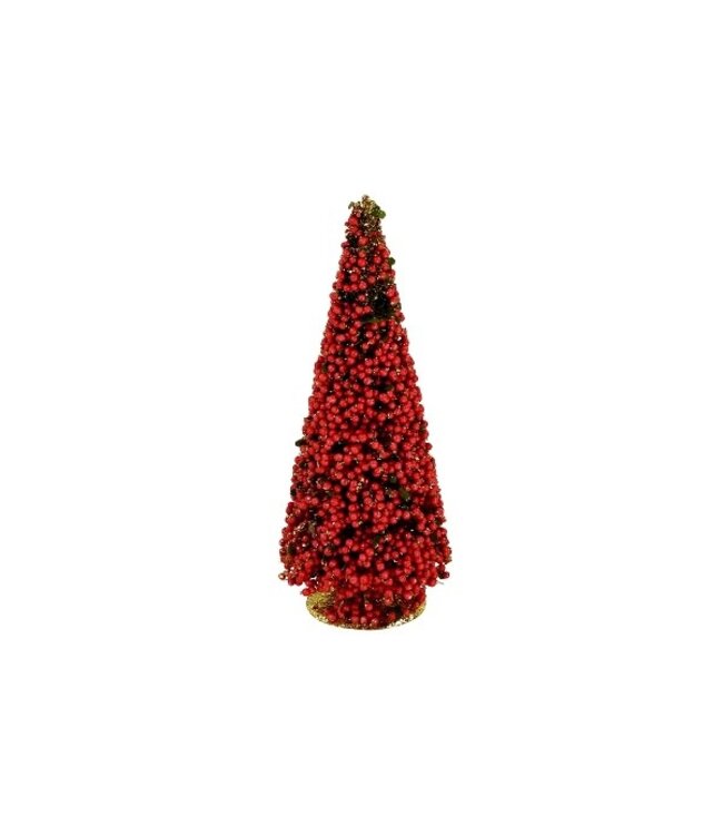 Fir tree, red plastic, h. 30 cm