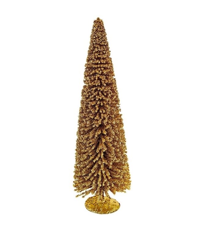Fir tree, gold plastic, h. 61 cm