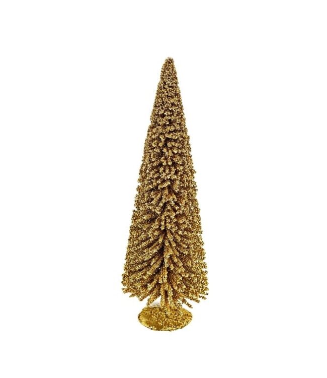 Fir tree, gold plastic, h. 51 cm