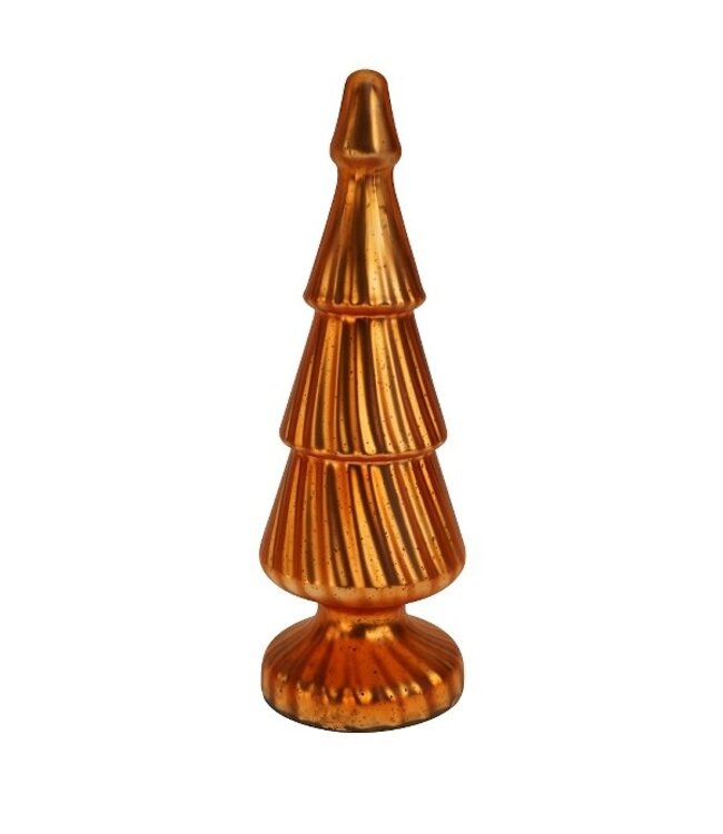 Tree, matt orange glass, 12x36 cm