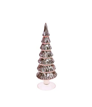 Tree, light pink glass, 9x29cm