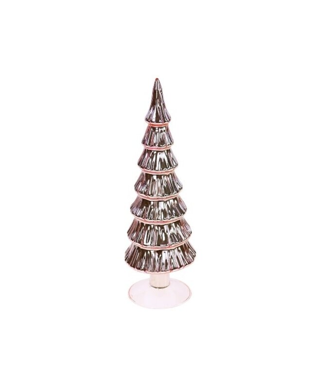 Tree, light pink glass, 9x29cm