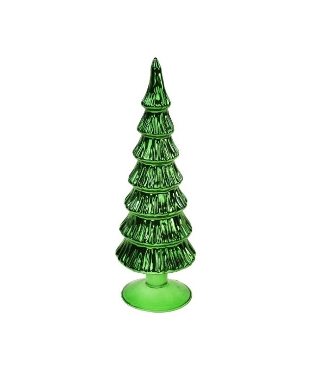 Glass tree, green, 9 x 29 cm