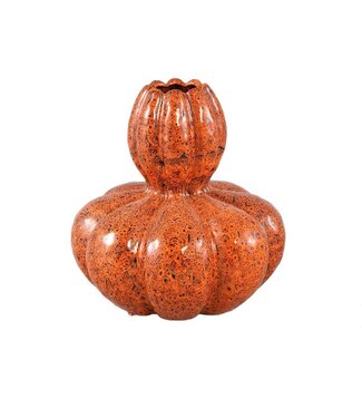 Fardau Rust glazed ceramic pumpkin shaped vase XL