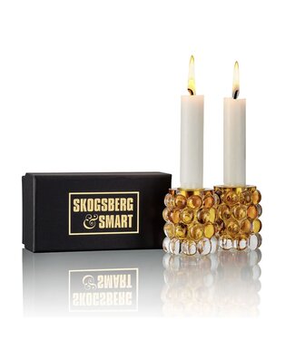 Skogsberg & Smart Skogsberg & Smart – Kandelaar – Set van 2 – Amber