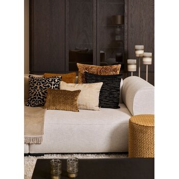 Kussenset zwart/camel