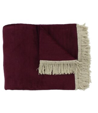 Claudi Plaid Paulos Aubergine 150 x 200 cm