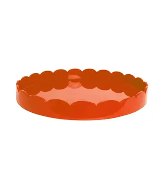 Addison Ross Orange  Round Large Lacquered Scallop Tray