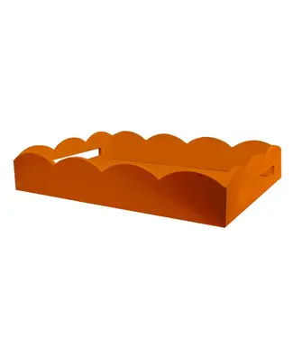 Addison Ross Orange Medium Lacquered Scallop Serving Tray