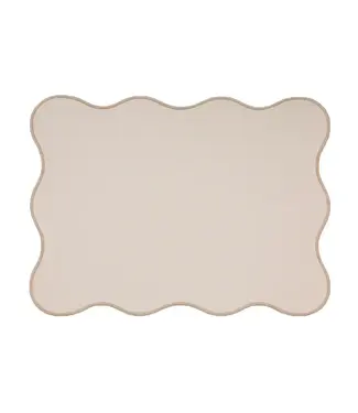 Opjet Juliette rechthoekige placemat beige met beige rand 33x45cm