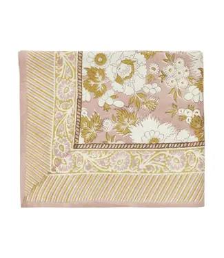 Tafelkleed met Indiase bloemenprint Terracotta  / 250 cm