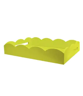 Addison Ross Yellow Medium Lacquered Scallop Serving Tray