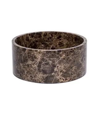 Fruitschaal marmer bruin 24x10cm