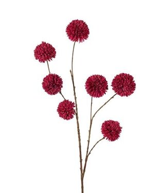 Pompom 98 cm burgundy