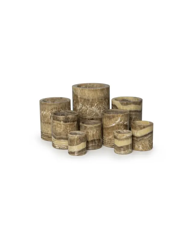 Windlicht Sandal onyx M Ø11x13cm