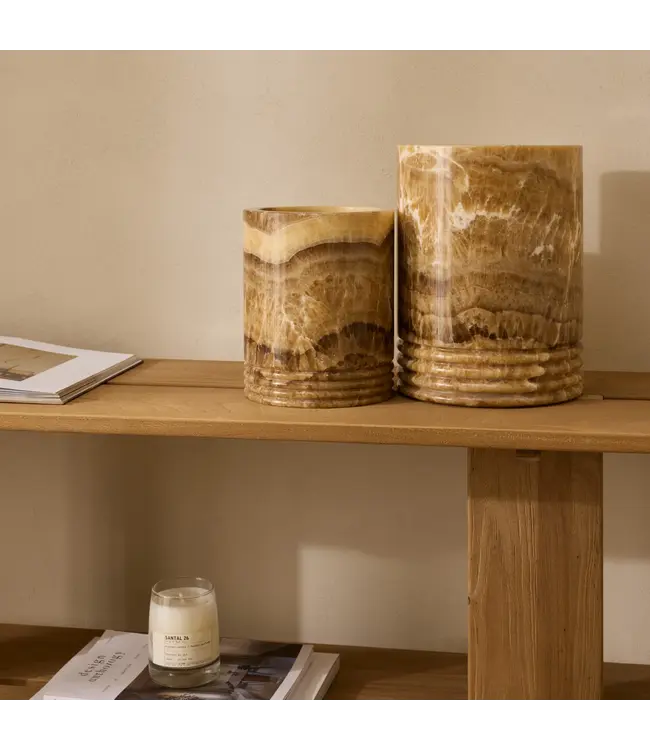 Windlicht Sandal onyx XXL Ø21x28cm