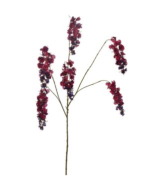 LARGE WISTERIA SPRAY 120CM  BURGUNDY