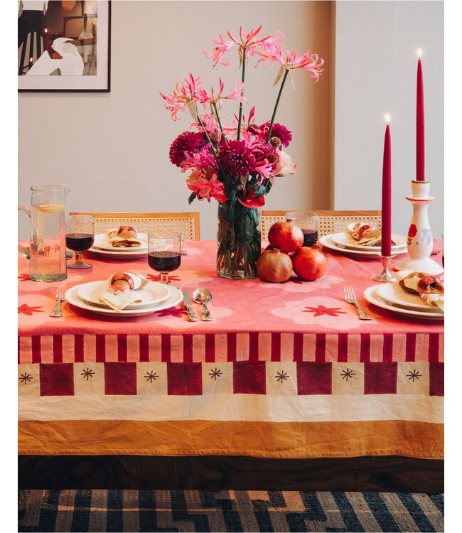 CasaJuna Dusty Rose 250 cm  tafelkleed