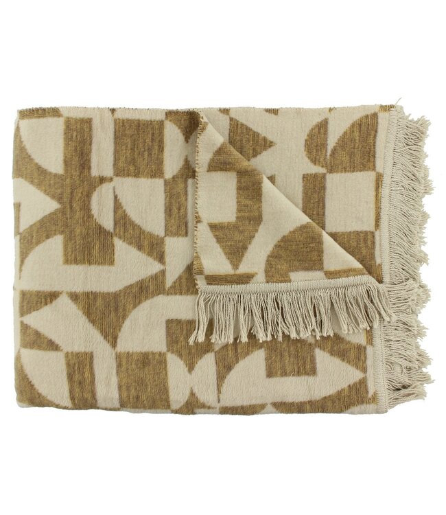Claudi Plaid Lonata 150x200 cm  Dark Gold