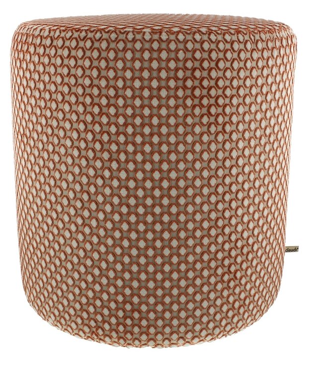 Claudi Small Pouf Ø42x48cm / Valentijn Rust