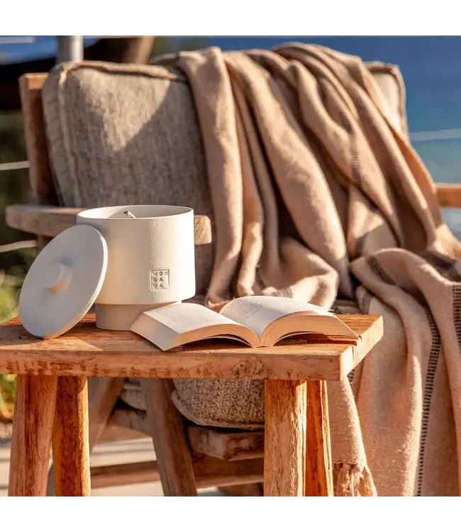 Mon Dada Outdoor: Urban Candle Small Ecru Neutral + lid