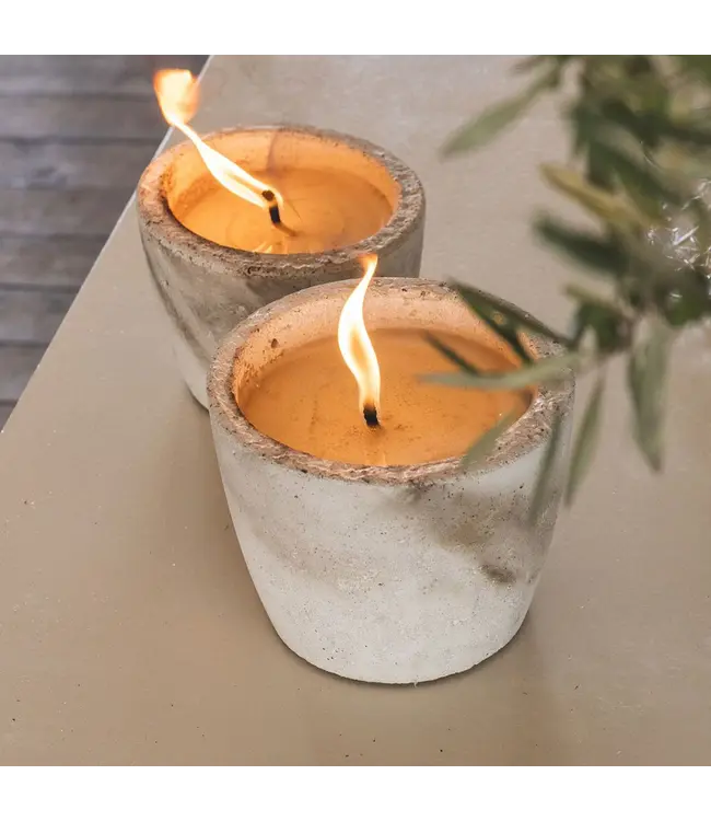 Mon Dada Outdoor: Urban Candle Large Ecru Neutral + lid