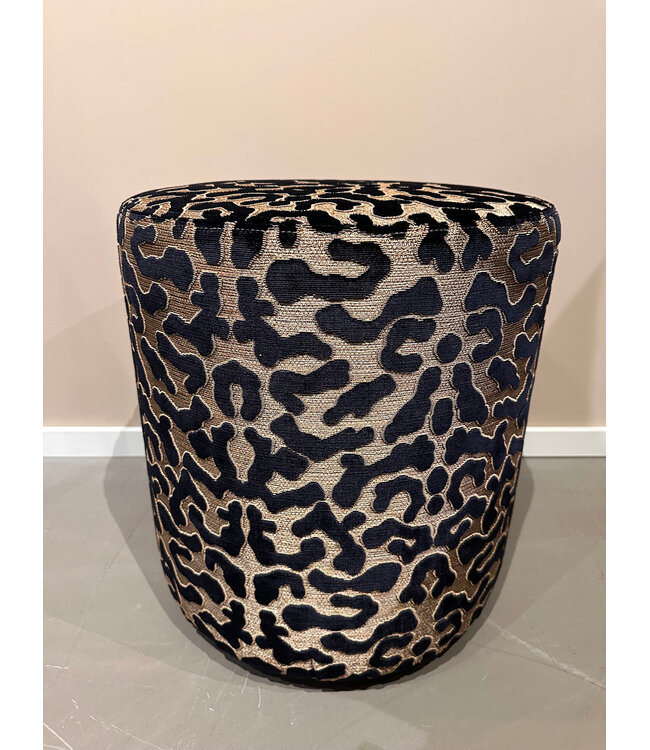 Claudi Small Pouf Ø42x48cm / Talissa Indigo/Gold