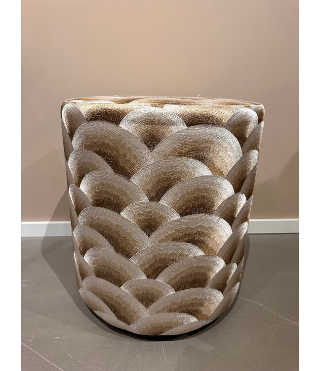 Claudi Small Pouf Ø42x48cm / Arco Light Gold