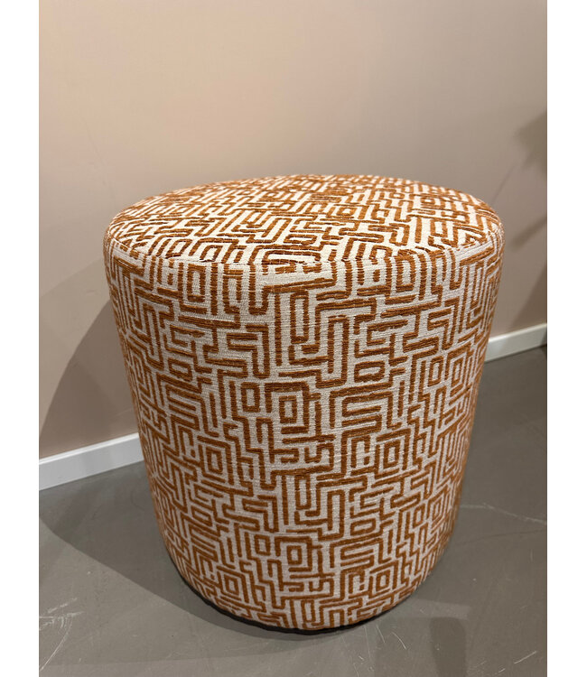 Claudi Small Pouf Ø42x48cm / Rocco Mustard