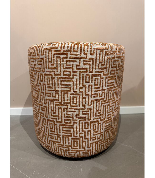 Claudi Small Pouf Ø42x48cm / Rocco Mustard