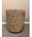 Claudi Small Pouf Ø42x48cm / Rocco Mustard