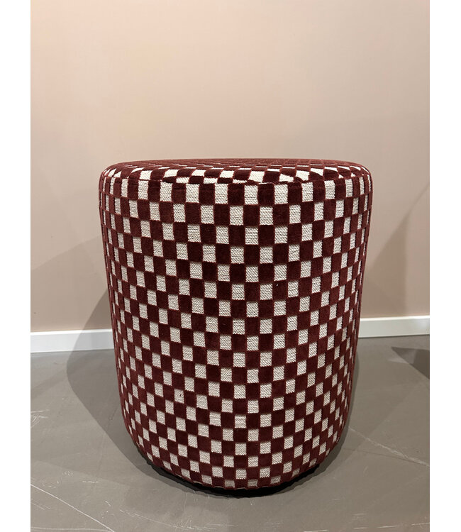 Claudi Small Pouf Ø42x48cm / Scallas Aubergine