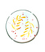 Val Pottery Platter Gabriela Yellow feather