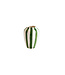 Val Pottery Funky Flower XX Large Dark green stripes