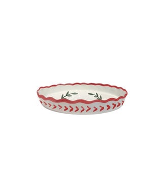 Val Pottery Pie plate Red