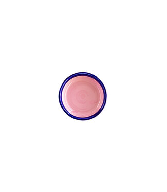 Val Pottery Bowl Joana Base Pink, Edge Blue