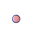 Val Pottery Plate Estela Base Pink, Edge Blue